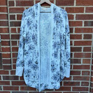 Altar'd State Hooded Cardigan Small Multicolor Floral Open Front Cottagecore